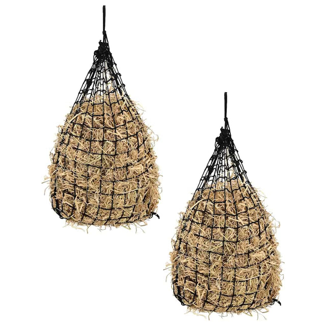 Vidaxl hooinetten 2 st 100x100 cm rond polypropeen zwart