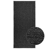 Vidaxl tapis zizur à l'intérieur et à l'extérieur 100x200cm de jute de jute anthracite