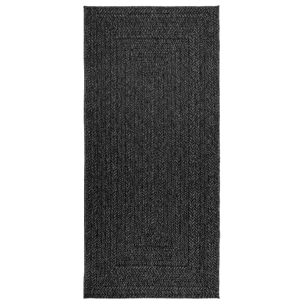 Vidaxl Rug Zizur dentro y fuera de 100x200 cm de yute mirada antracita