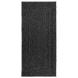 Vidaxl tapis zizur à l'intérieur et à l'extérieur 100x200cm de jute de jute anthracite