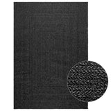 Vidaxl rug Zizur inside and outside 140x200cm jute look anthracite