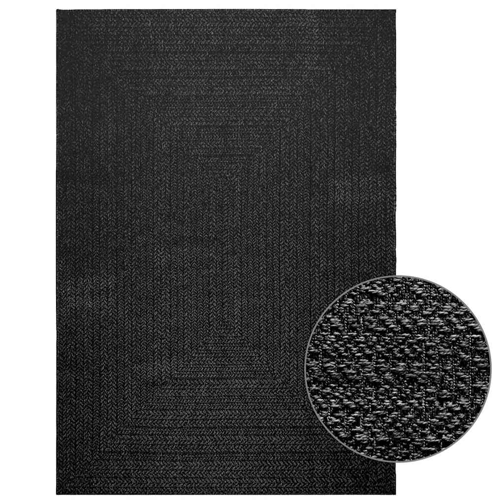 Vidaxl tapis zizur à l'intérieur et à l'extérieur 160x230 cm de jute Anthracite