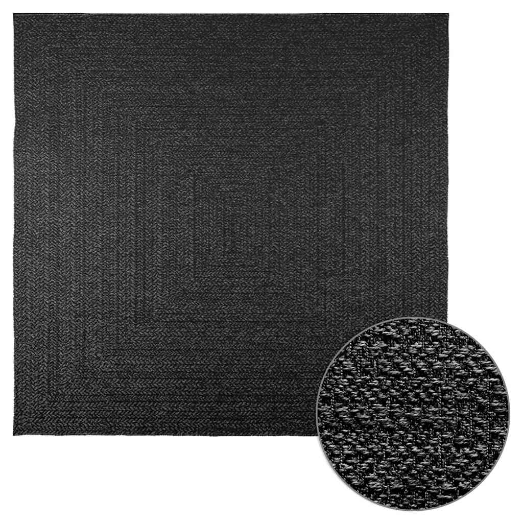 Vidaxl rug Zizur inside and outside 200x200cm jute look anthracite