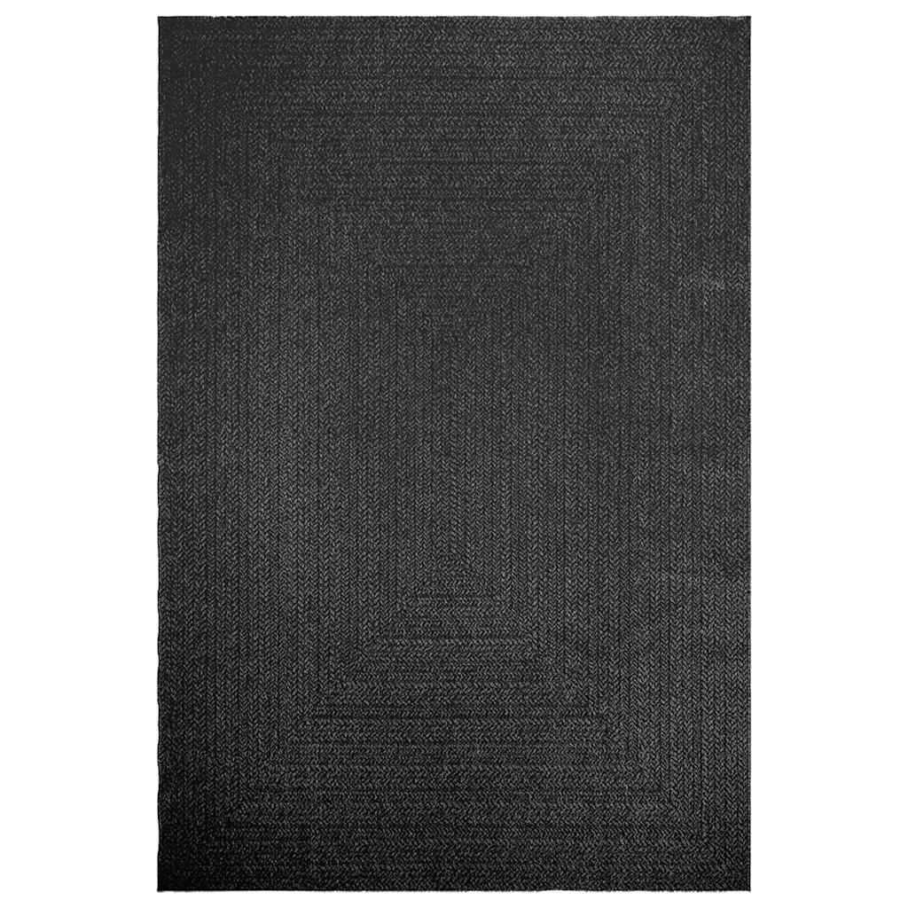 Vidaxl rug Zizur inside and outside 200x290cm jute look anthracite