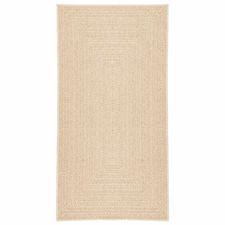 Vidaxl vloerkleed zizur beige binnen en buiten 60x110 cm jute look