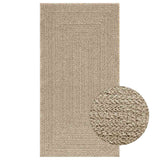 Vidaxl Rug Zizur beige all'interno e all'esterno 80x150 cm look da iuta