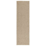 Vidaxl Rug Zizur Beige znotraj in zunaj 80x250 cm jute videz