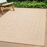 Vidaxl vloerkleed zizur beige binnen en buiten 120x170 cm jute look