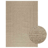 Vidaxl vloerkleed zizur beige binnen en buiten 140x200 cm jute look