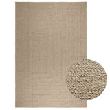 Vidaxl Rug Zizur beige all'interno e all'esterno 240x340 cm look iuta