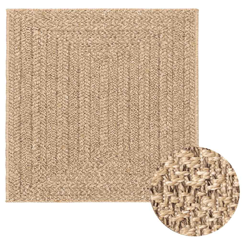 Vidaxl vloerkleed zizur beige binnen en buiten 240x340 cm jute look