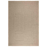 Vidaxl Rug Zizur beige all'interno e all'esterno 240x340 cm look iuta