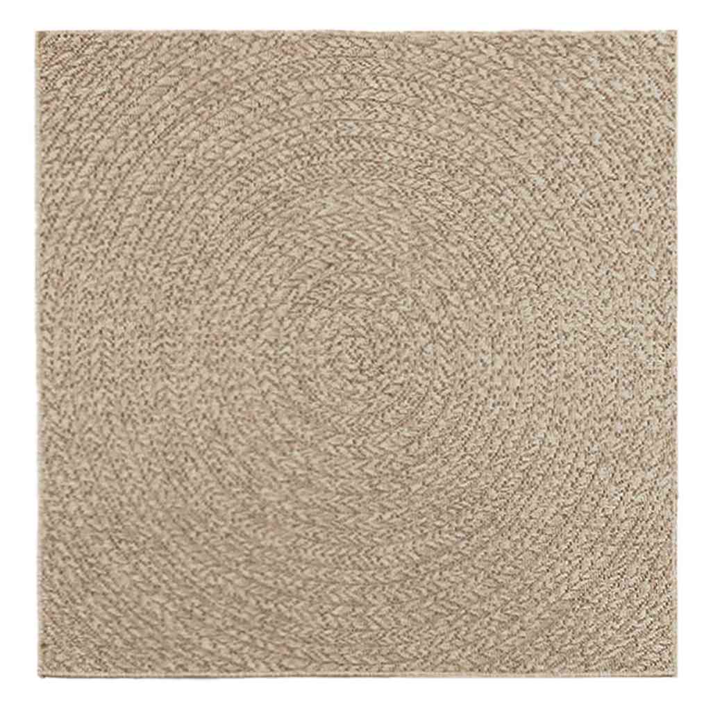 Vidaxl vloerkleed zizur beige binnen en buiten 120x120 cm jute look