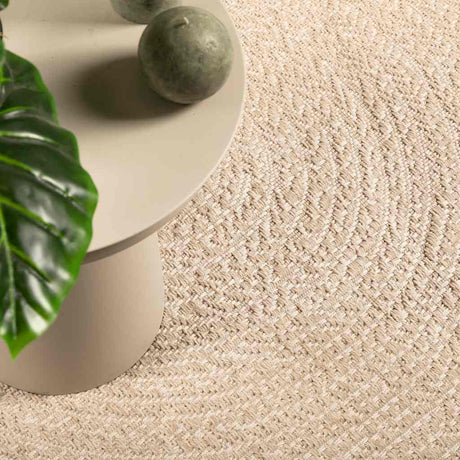 Vidaxl vloerkleed zizur beige binnen en buiten 120x120 cm jute look