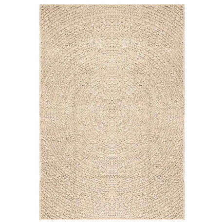 Vidaxl vloerkleed zizur beige binnen en buiten 140x200 cm jute look