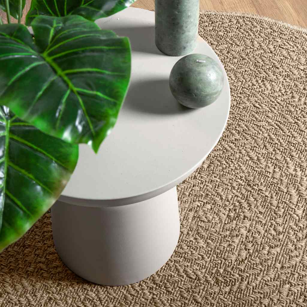 Vidaxl rug Zizur Beige Inside and out Ø 90 cm Jute look