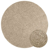 Vidaxl Teppich Zizur Beige innen und außerhalb Ø 120 cm Jute Look