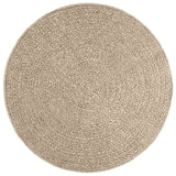 Vidaxl Rug Zizur beige inden for og uden for Ø 120 cm jute look