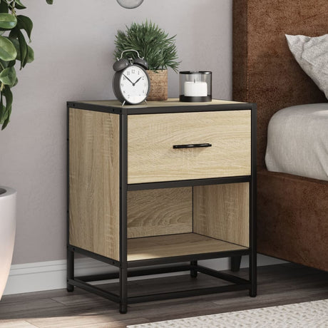 Vidaxl nachtkastjes 2 st 40x31x50 cm bewerkt hout sonoma eikenkleurig