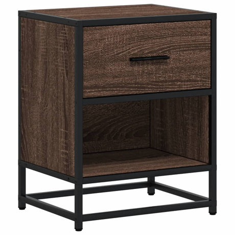 Vidaxl nachtkastje 40x31x50 cm bewerkt hout bruin eikenkleurig