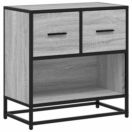 Vidaxl nachtkastje 60x31x60 cm bewerkt hout en metaal grijs sonoma
