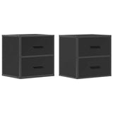 Vidaxl nachtkastjes wandgemonteerd 2 st 40x31x39,5 cm zwart