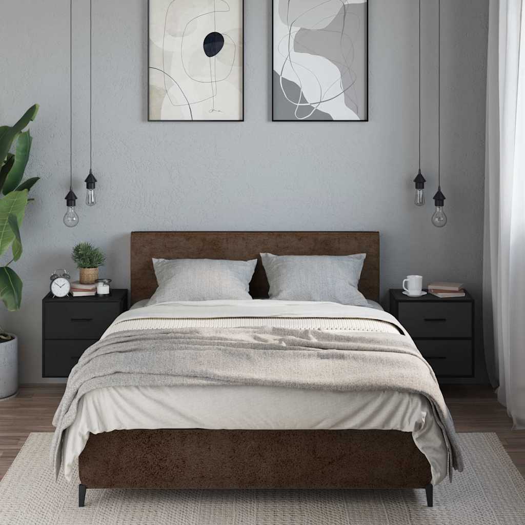 Vidaxl nachtkastjes wandgemonteerd 2 st 40x31x39,5 cm zwart