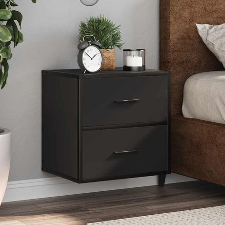 Vidaxl nachtkastjes wandgemonteerd 2 st 40x31x39,5 cm zwart