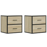 Vidaxl nachtkastjes 2 st wandgemonteerd 40x31x39,5cm sonoma eikenkleur
