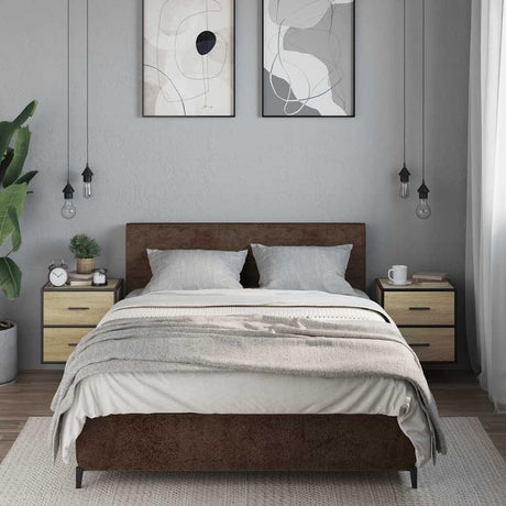 Vidaxl nachtkastjes 2 st wandgemonteerd 40x31x39,5cm sonoma eikenkleur