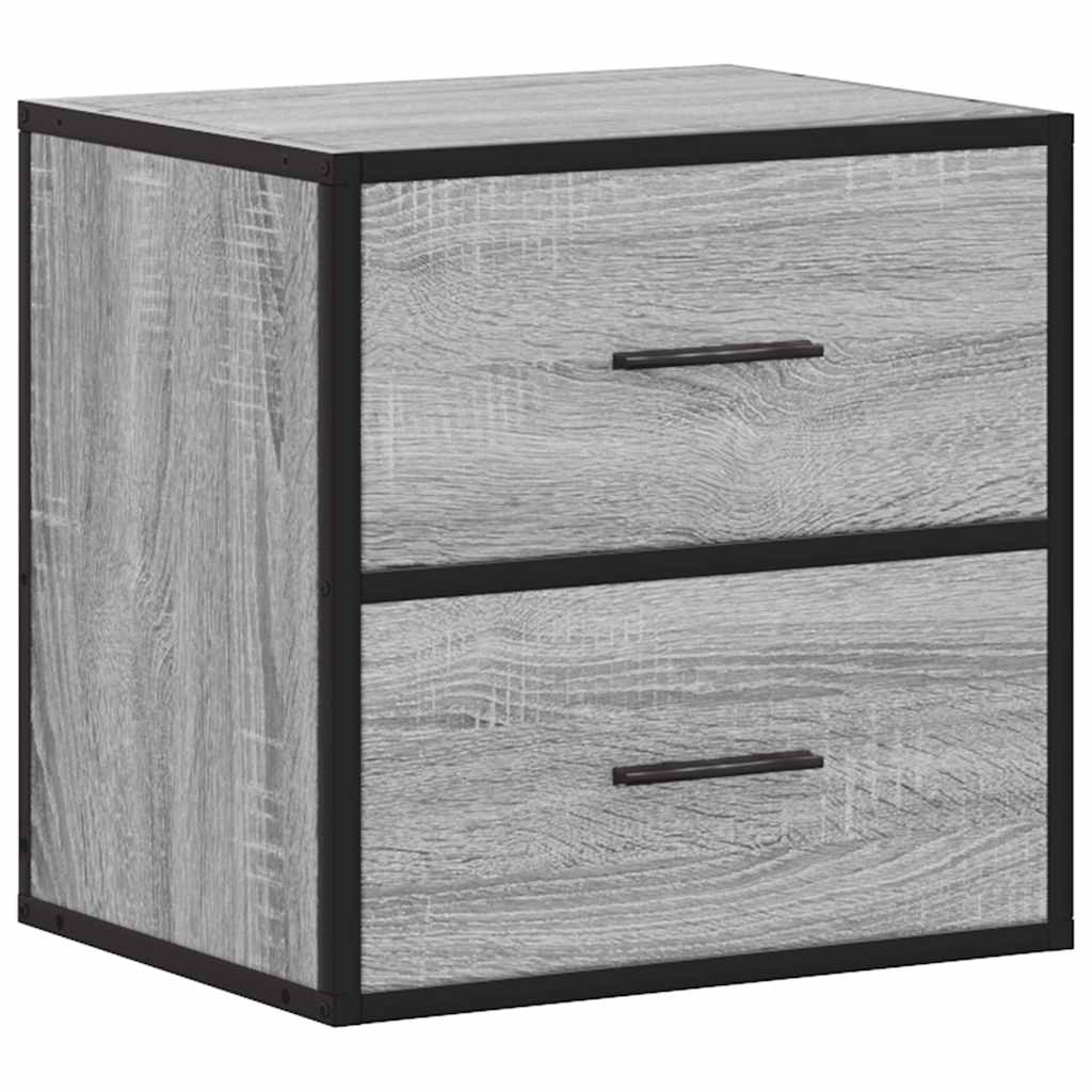 Vidaxl nachtkastje wandgemonteerd 40x31x39,5cm grijs sonoma eikenkleur