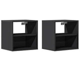 Vidaxl nachtkastjes wandgemonteerd 2 st 40x31x39,5 cm zwart