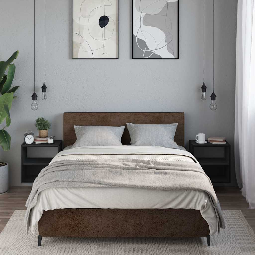 Vidaxl nachtkastjes wandgemonteerd 2 st 40x31x39,5 cm zwart