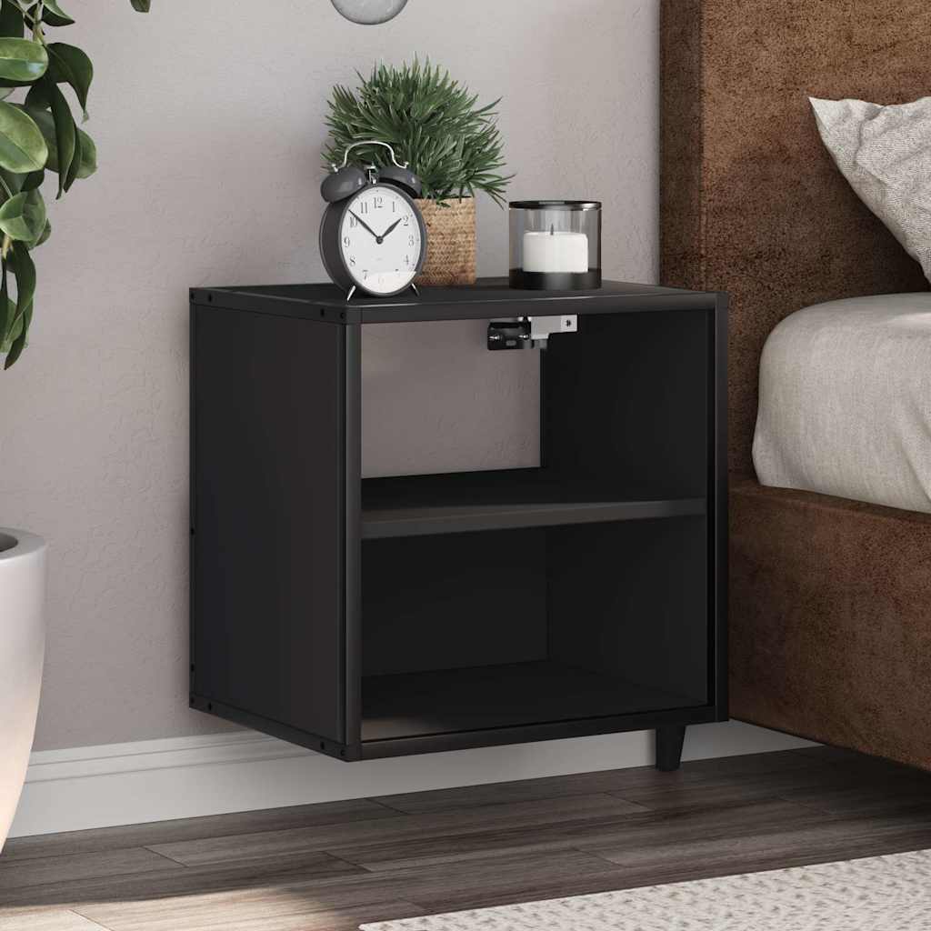 Vidaxl nachtkastjes wandgemonteerd 2 st 40x31x39,5 cm zwart