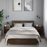 Vidaxl nachtkastjes 2st wandgemonteerd 40x31x39,5cm gerookt eikenkleur