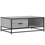 Vidaxl salontafel 90x57x35 cm bewerkt hout en metaal grijs sonoma