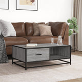 Vidaxl salontafel 90x57x35 cm bewerkt hout en metaal grijs sonoma