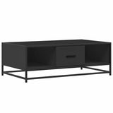 Vidaxl salontafel 100x57x35 cm bewerkt hout en metaal zwart