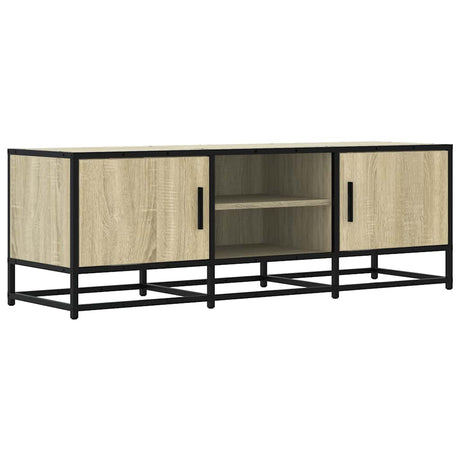 Vidaxl tv-meubel 120x35x41 cm bewerkt hout metaal sonoma eikenkleurig