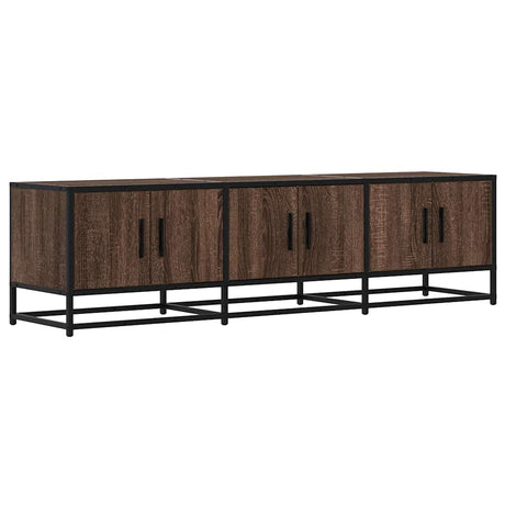 Vidaxl tv-meubel 150x35x41 cm bewerkt hout metaal bruin eikenkleur