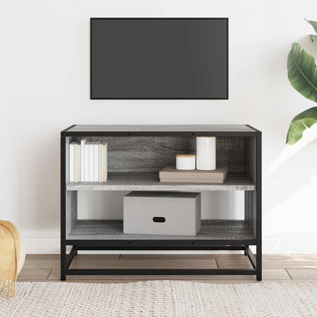 Vidaxl tv-meubel 61x40x46 cm bewerkt hout metaal grijs sonoma eiken