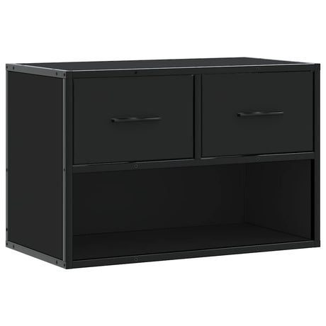 Vidaxl tv-meubel 60x31x39,5 cm bewerkt hout en metaal zwart