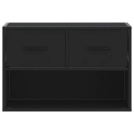 Vidaxl tv-meubel 60x31x39,5 cm bewerkt hout en metaal zwart