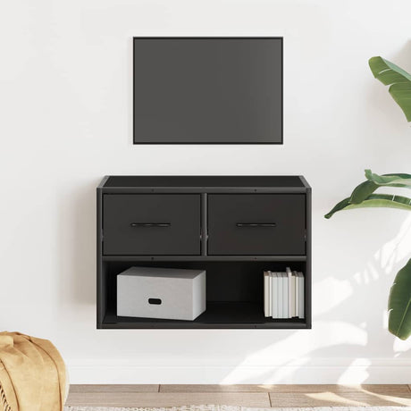 Vidaxl tv-meubel 60x31x39,5 cm bewerkt hout en metaal zwart