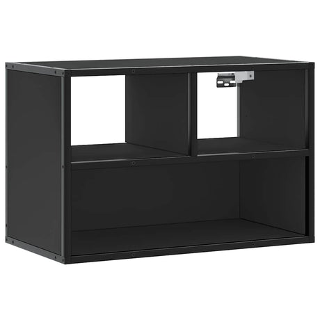 Vidaxl tv-meubel 60x31x39,5 cm bewerkt hout en metaal zwart