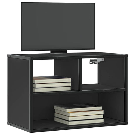 Vidaxl tv-meubel 60x31x39,5 cm bewerkt hout en metaal zwart