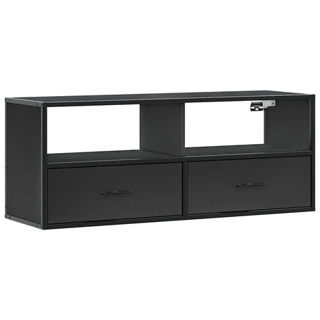 Vidaxl tv-meubel 100x31x39,5 cm bewerkt hout en metaal zwart