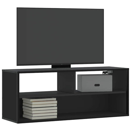 Vidaxl tv-meubel 100x31x39,5 cm bewerkt hout en metaal zwart