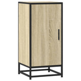 Vidaxl dressoir 35,5x35x76 cm bewerkt hout en metaal sonoma eikenkleur