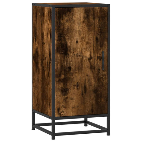 Vidaxl dressoir 35,5x35x76 cm bewerkt hout en metaal gerookt eiken